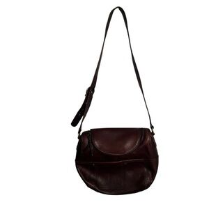 Vintage Stone Mountain Leather Handbag Dark Brown